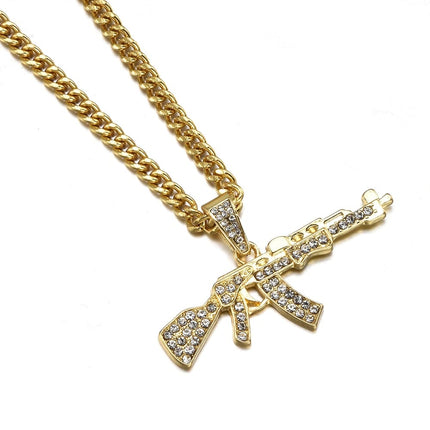 Hip-Hop Gun Shaped Pendant Necklace for Men - Wnkrs