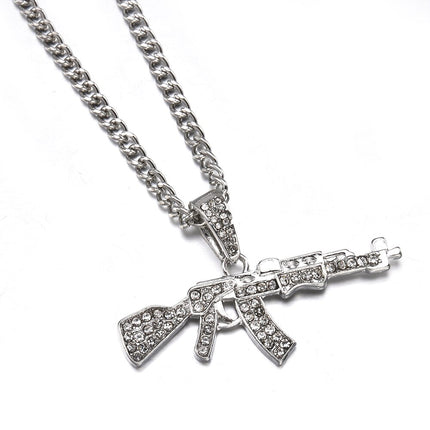 Hip-Hop Gun Shaped Pendant Necklace for Men - Wnkrs