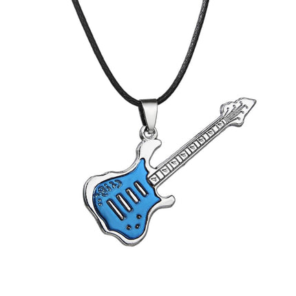 Men's Enamel Guitar Pendant Necklace - Wnkrs