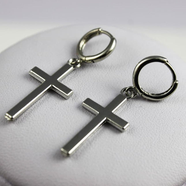 Men's Fashion Cross Shaped Earrings - Wnkrs