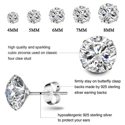 925 Sterling Silver Cubic Zirconia Earrings - wnkrs