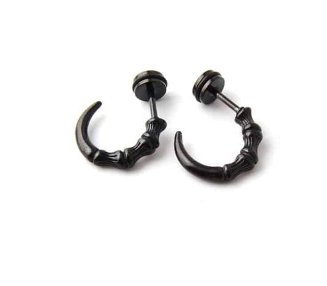 Men's Claw Shaped Stud Earrings - Wnkrs