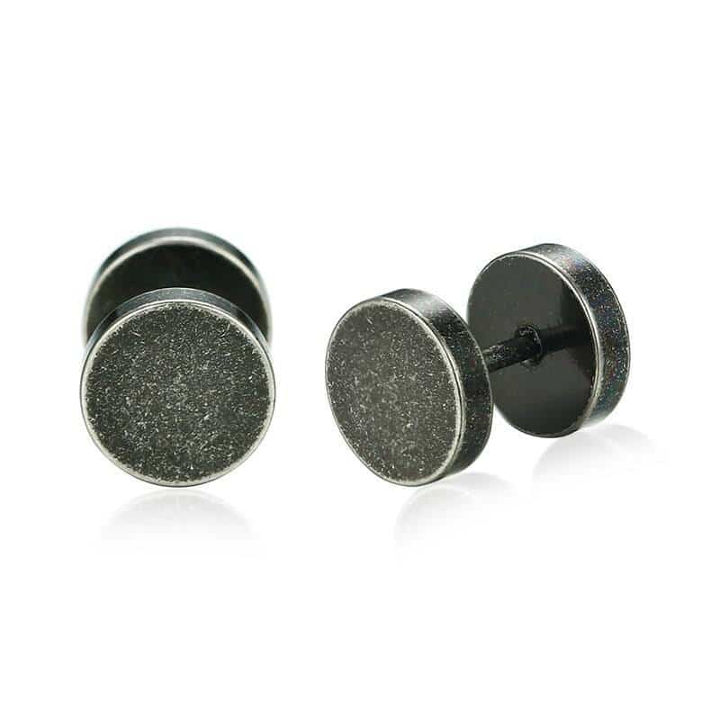 Retro Stainless Steel Stud Earrings for Men