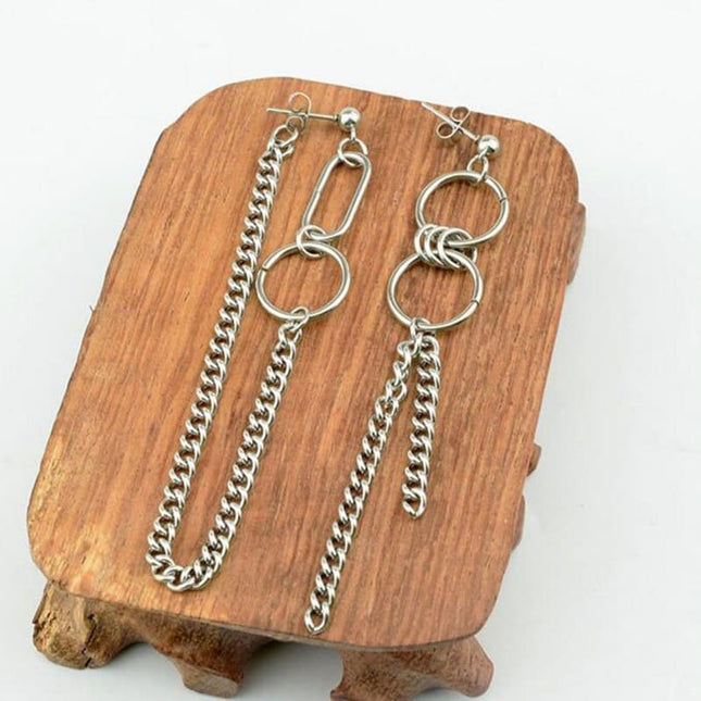 Men's Chain Drop Earrings - Wnkrs