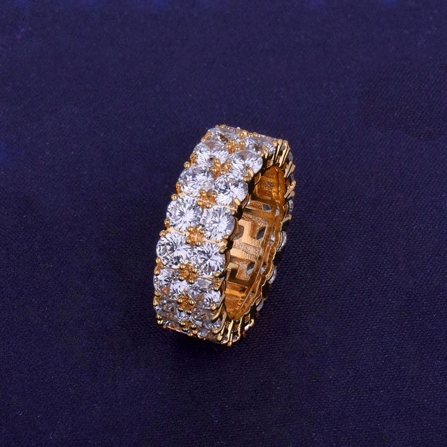 Men's Fashion Crystal Decorated Copper Ring - Wnkrs