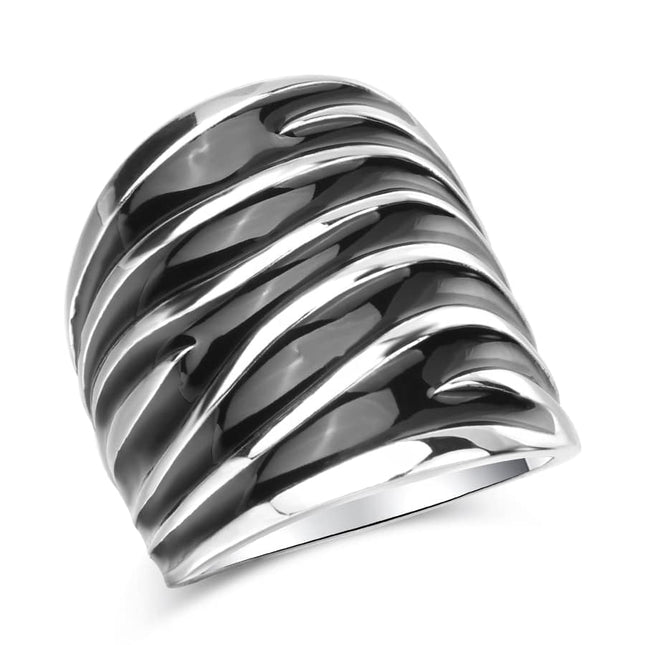 Men's Black Enamel Big Ring - Wnkrs