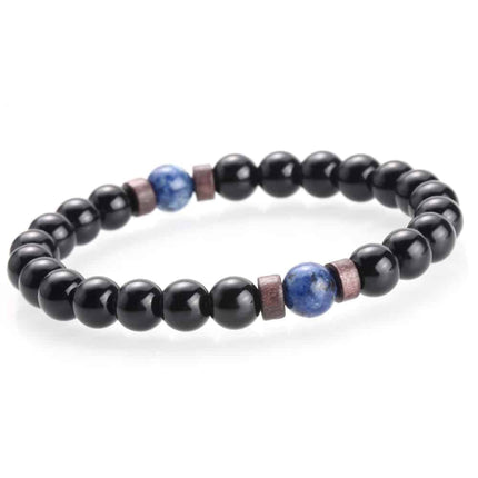 Men's Natural Moonstone Beaded Bracelet - Wnkrs