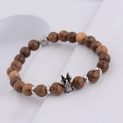 Men's Cross Decorated Beads Bracelet - Wnkrs