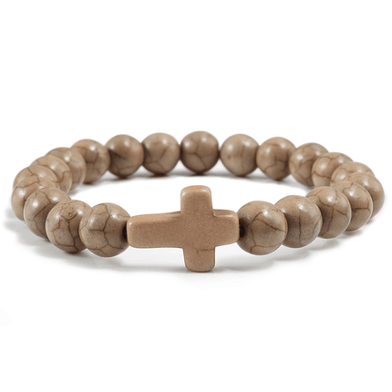 Men's Christian Cross Design Charm Bracelet - Wnkrs