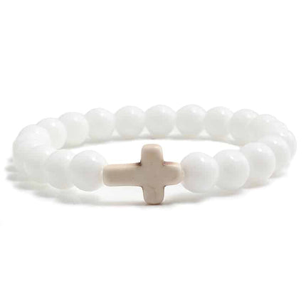 Men's Christian Cross Design Charm Bracelet - Wnkrs