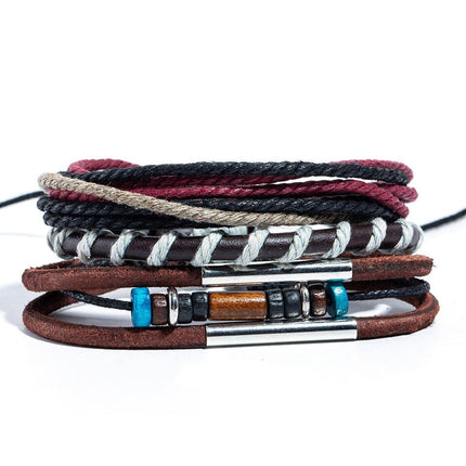 Men's Metal Leather Bracelet - Wnkrs