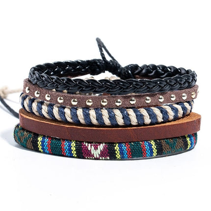 Men's Metal Leather Bracelet - Wnkrs