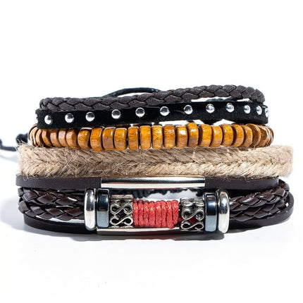 Men's Metal Leather Bracelet - Wnkrs