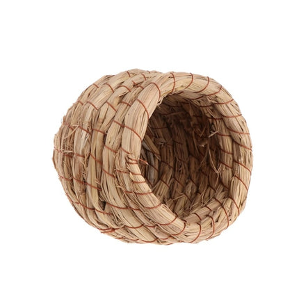 Woven Straw Round Shaped Bed for Birds - wnkrs