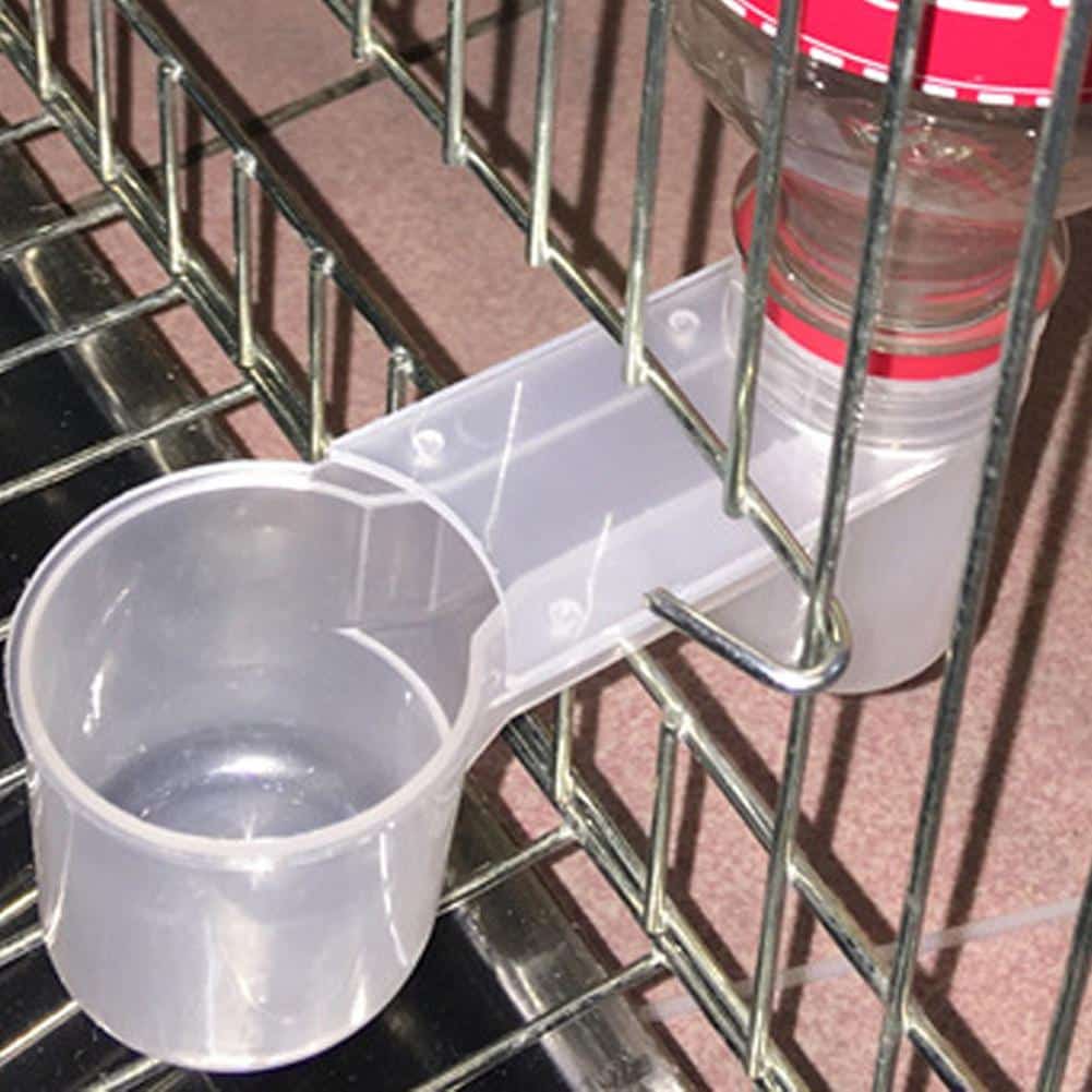 Transparent Bottle-Fed Bird Drinking Bowl