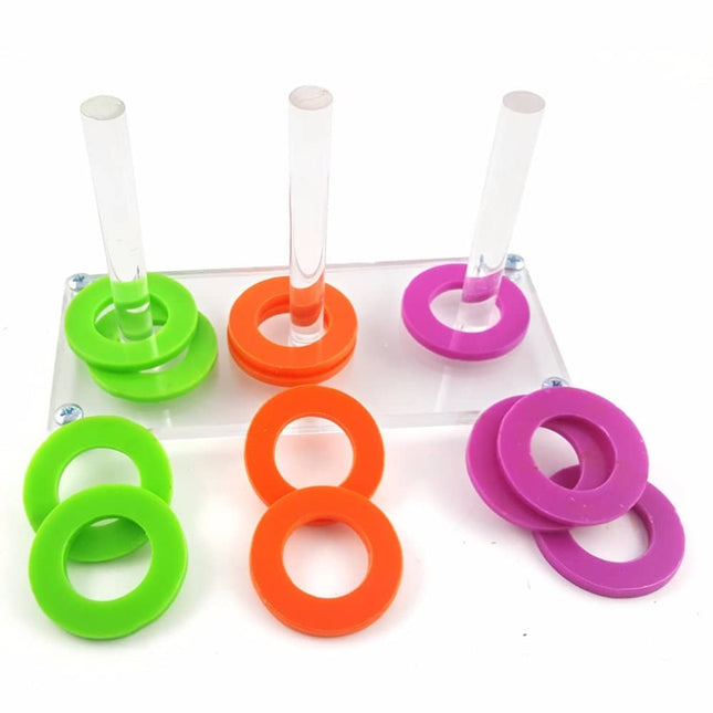 Colorful Ring Puzzle for Birds - wnkrs