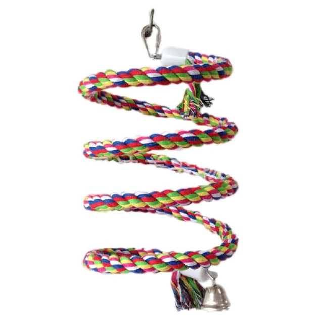 Cotton Spiral Bouncing Perch for Parrots - wnkrs