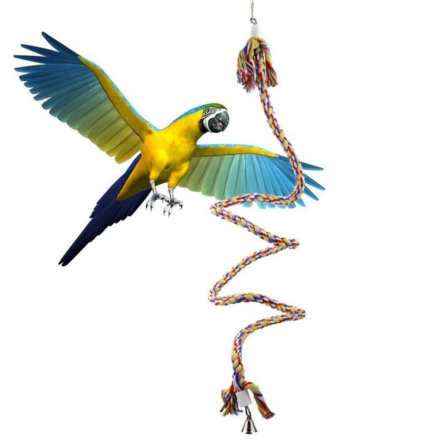 Cotton Spiral Bouncing Perch for Parrots - wnkrs
