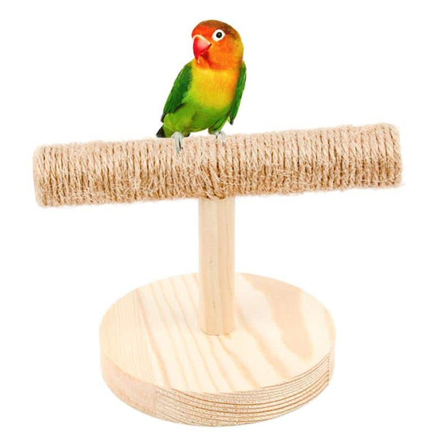 Wood and Sisal Bird's Perch - wnkrs