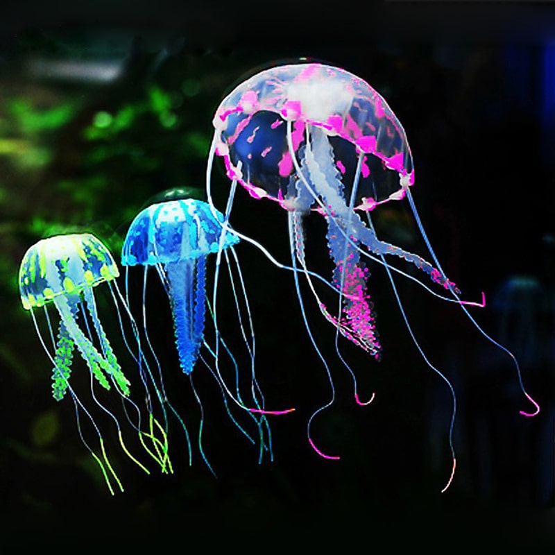 Silicone Jellyfish Style Aquarium Ornament