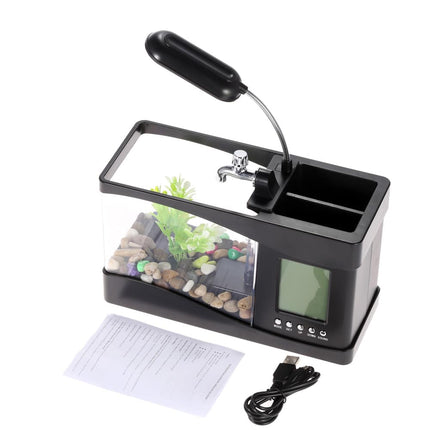 USB LED Light LCD Screen Mini Aquariums - wnkrs