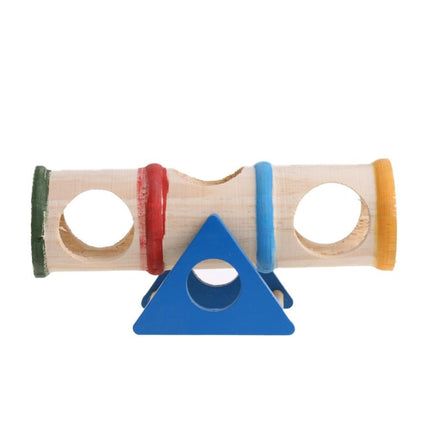 Wooden Seesaw Tube Toy for Small Pets - wnkrs