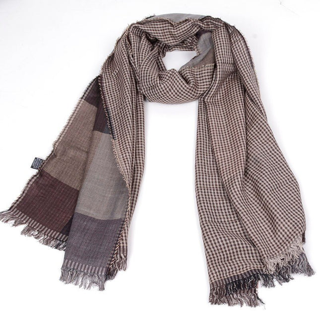 Men's Plaid Double-Sided Scarf - Wnkrs