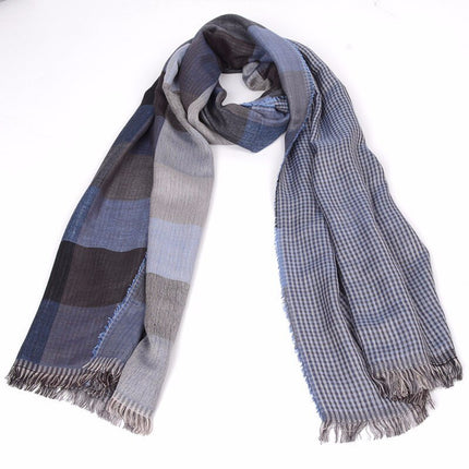 Men's Plaid Double-Sided Scarf - Wnkrs