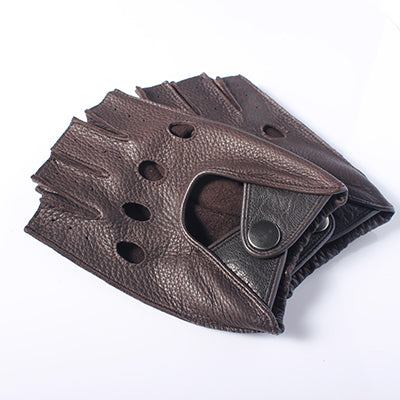 Men's Leather Biker's Gloves - Wnkrs