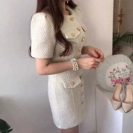 Women's Elegant Short Sleeved Dress - Wnkrs