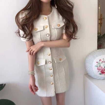 Women's Elegant Short Sleeved Dress - Wnkrs