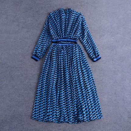 Women's High Waist Patchwork Long Dress - Wnkrs