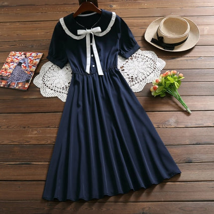 Women's Cute Style Cotton Midi Dress - Wnkrs