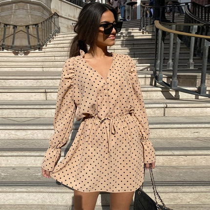 Women's Polka Dot Print Mini Dress - Wnkrs