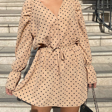 Women's Polka Dot Print Mini Dress - Wnkrs