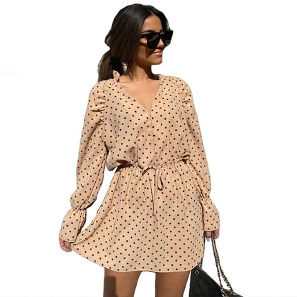 Women's Polka Dot Print Mini Dress - Wnkrs