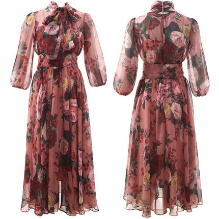 Women's Floral Printed Dress - Wnkrs
