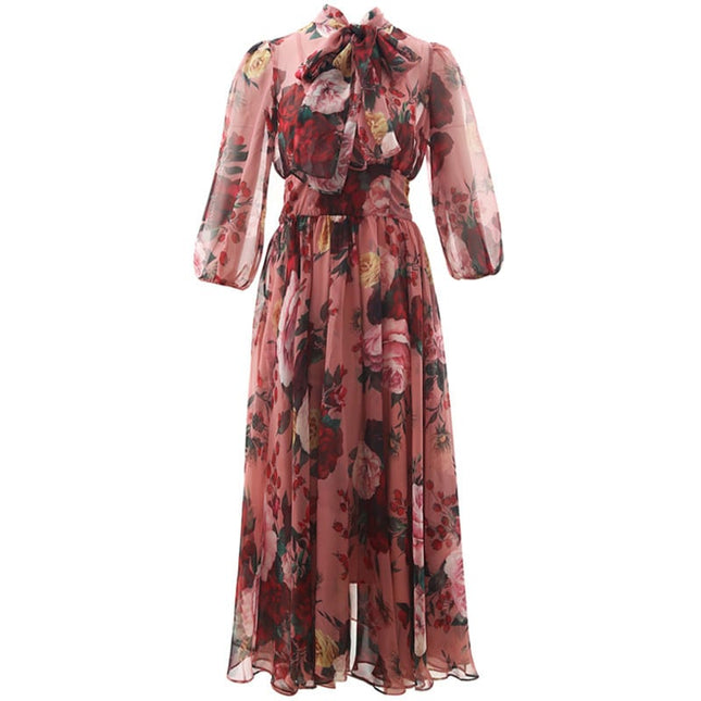 Women's Floral Printed Dress - Wnkrs