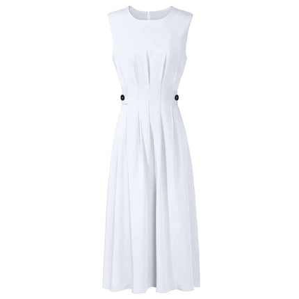 K-Fashion Women's Dress in White and Black - Wnkrs