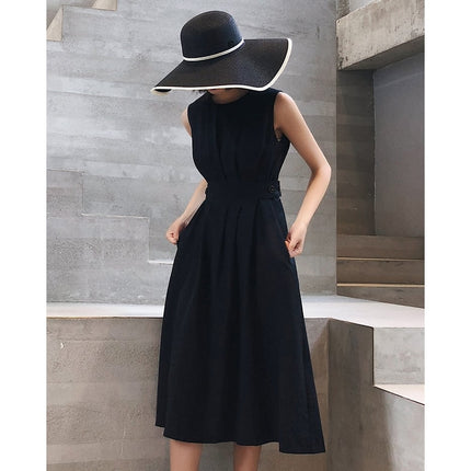 K-Fashion Women's Dress in White and Black - Wnkrs