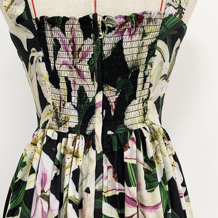 Women's Lily Print Lacing Up Dress - Wnkrs