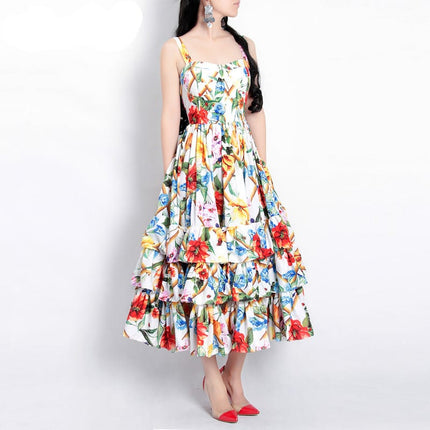 Floral Printed Sweet Dress - Wnkrs