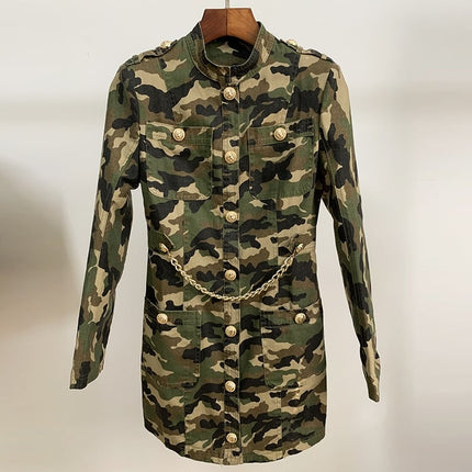Women's Military Style Mini Dress - Wnkrs