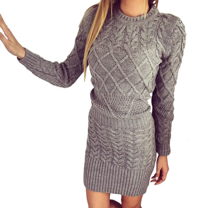 Women's Casual Warm Knitted Dress - Wnkrs