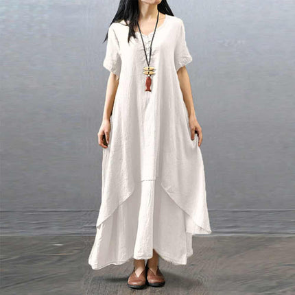 Women's Boho Linen Maxi Dress - Wnkrs
