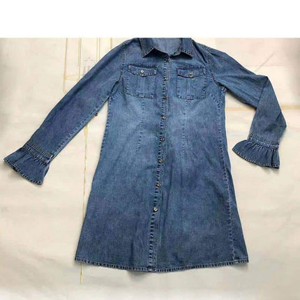 Women's Casual Style Denim Shirt Dress - Wnkrs