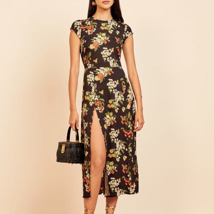 Summer Casual Flower Printed Round Neck Dress - Wnkrs