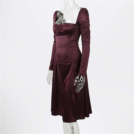 Women's High Waist Elegant Dress - Wnkrs