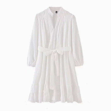 Liberty White Mini Dress for Women - Wnkrs