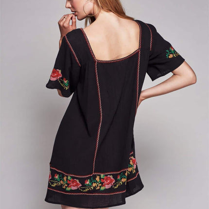 Embroidery Mini Dress for Women - Wnkrs